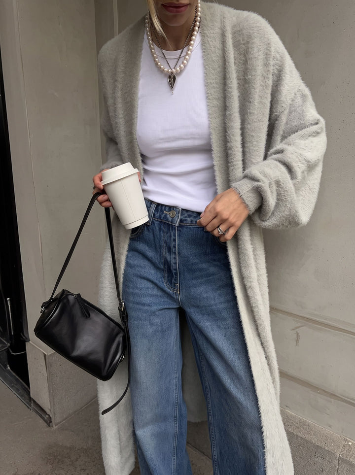 Cozy Fuzzy Cardigan Sweater Set