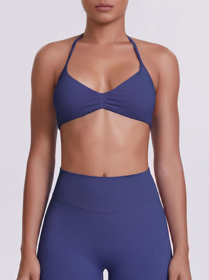 Seamless Halter Neck Sports Bra