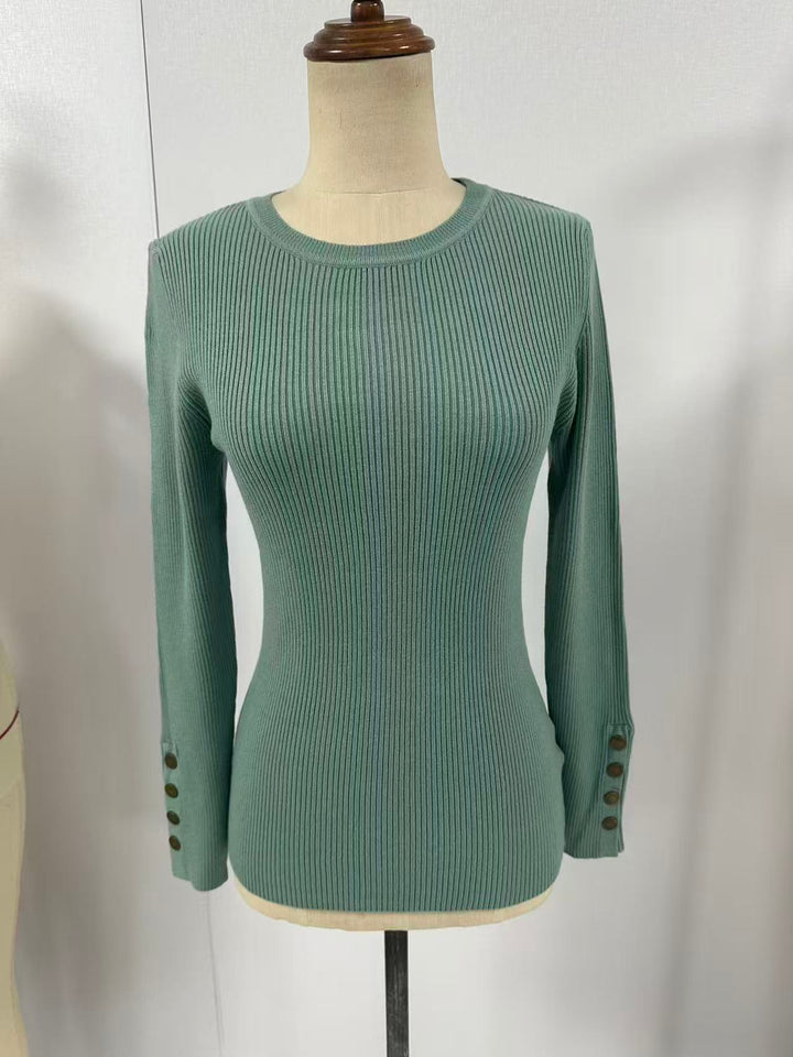 Slim Fit Ribbed Crewneck Sweater