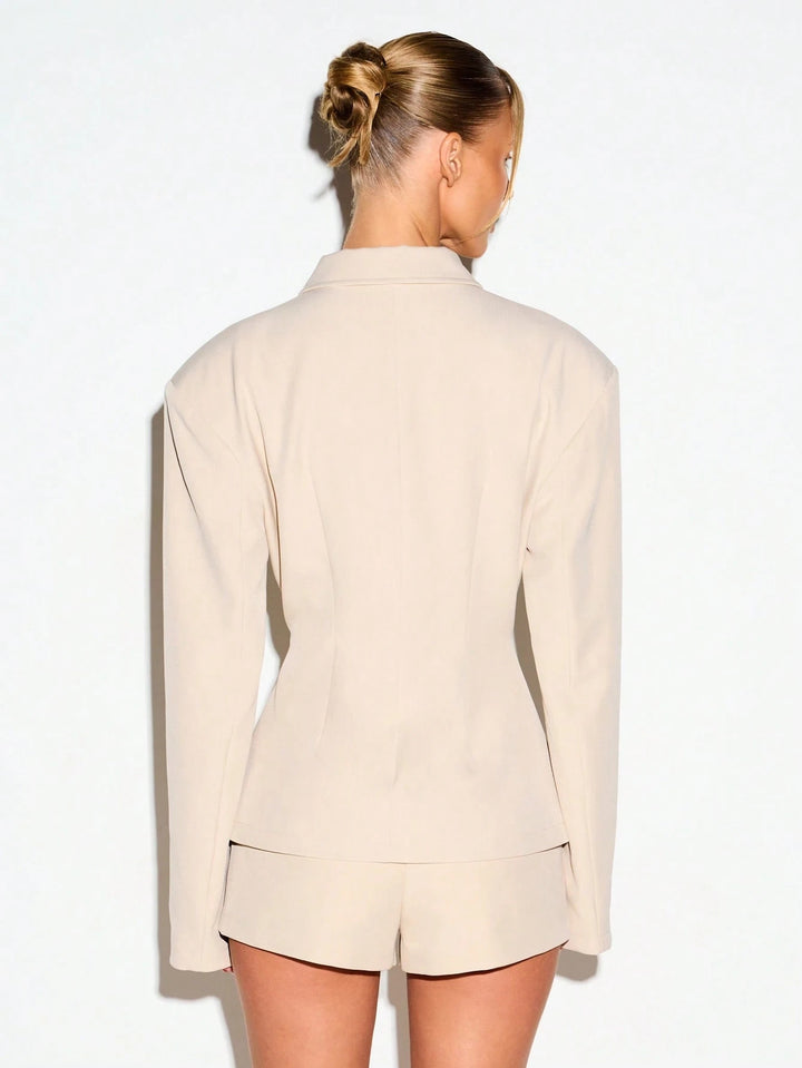 Tailored Zip Up Blazer Jacket