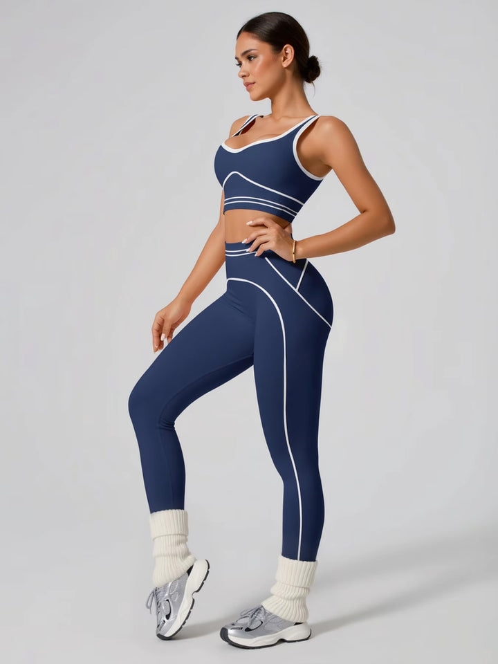 Seamless Contoured Pink Yoga Set