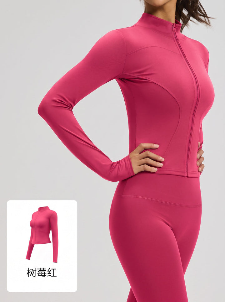 Slim Fit Thumbhole Athletic Jacket