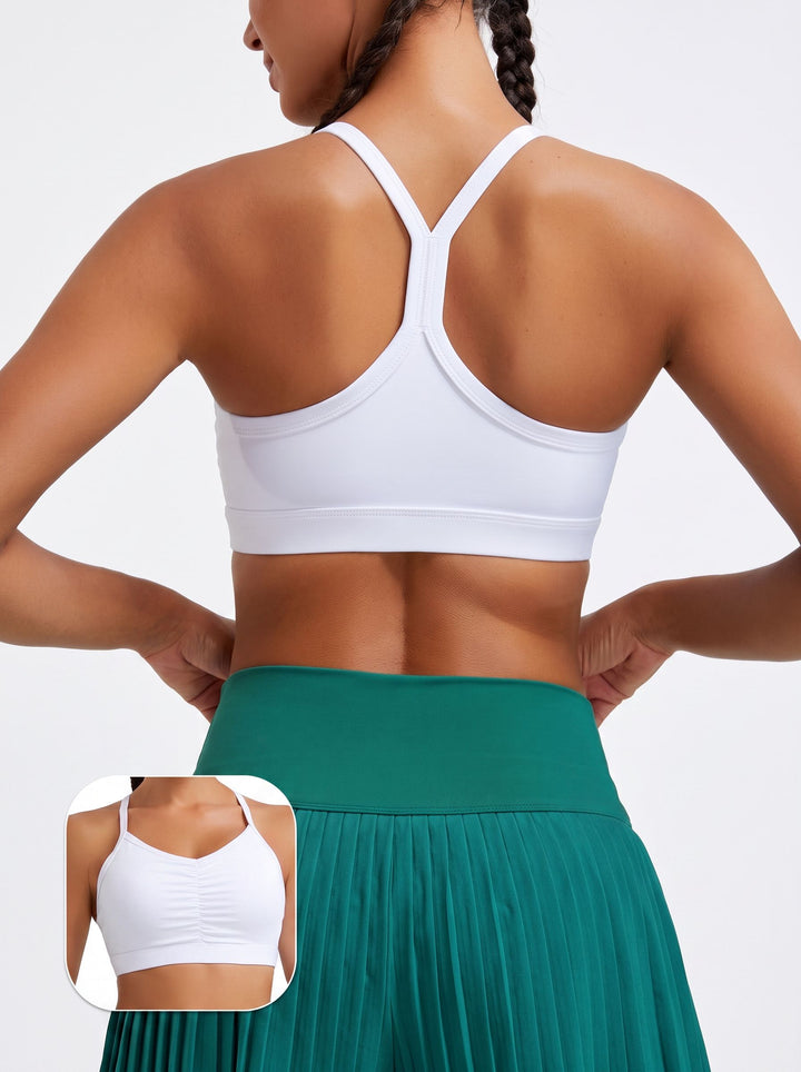 Ruched Racerback Workout Sports Bra