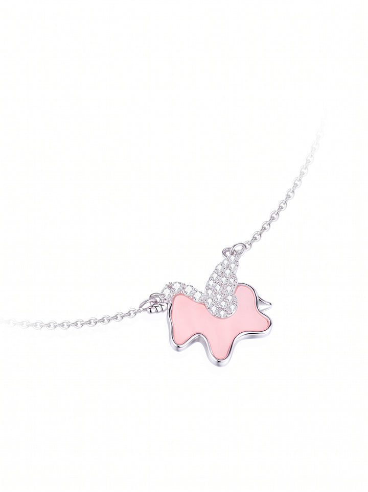 Cute Pink Unicorn Pendant Necklace