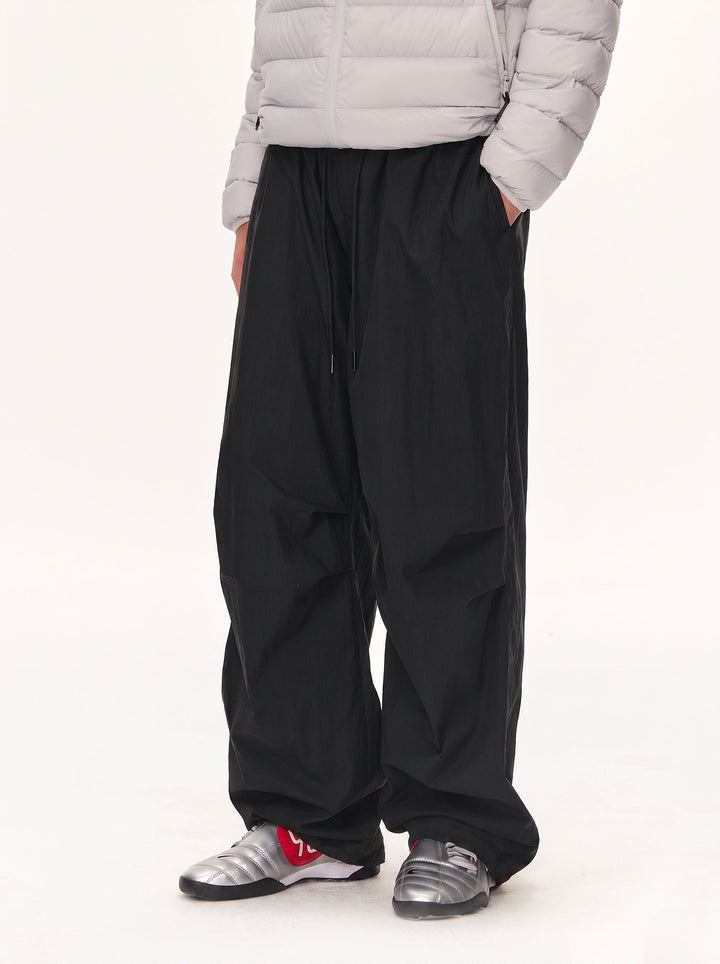 Fleece Lined Oversized Parachute Pants