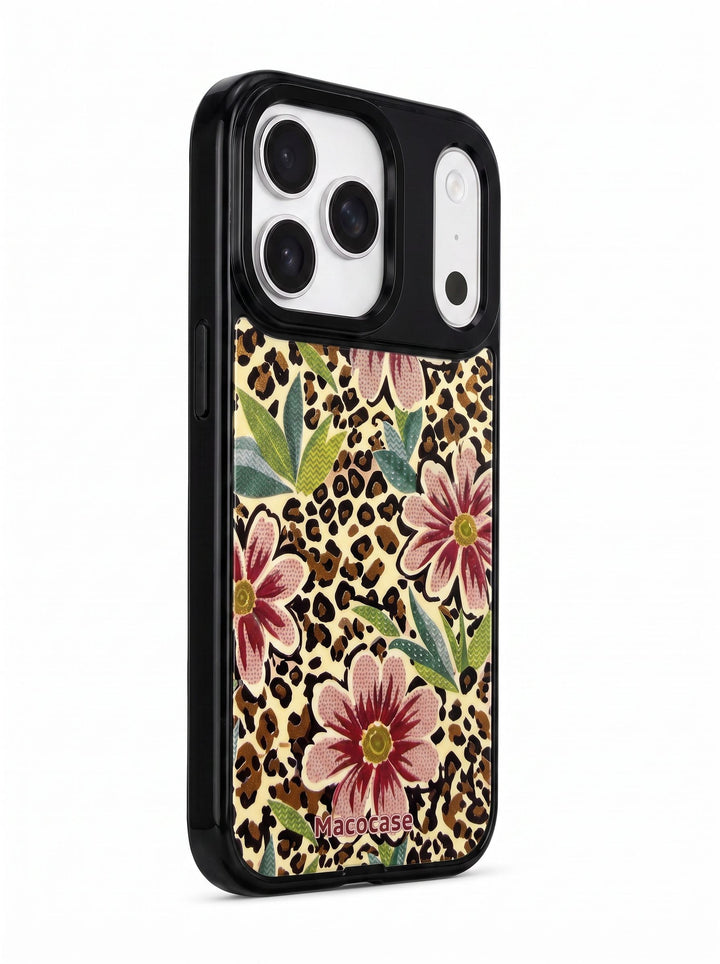 Leopard and Floral Print Phone Case