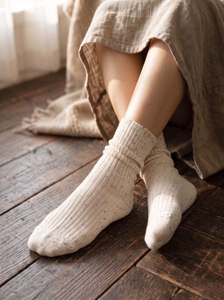 Cozy Soft Ribbed Confetti Socks