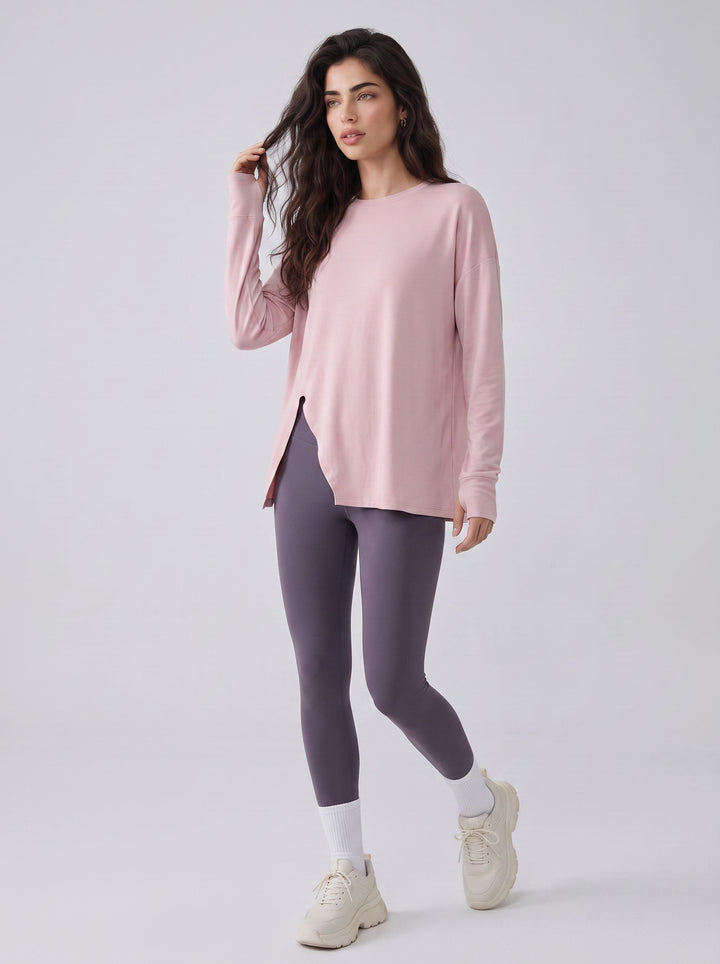 Buttery Soft Slit Hem Yoga Tee