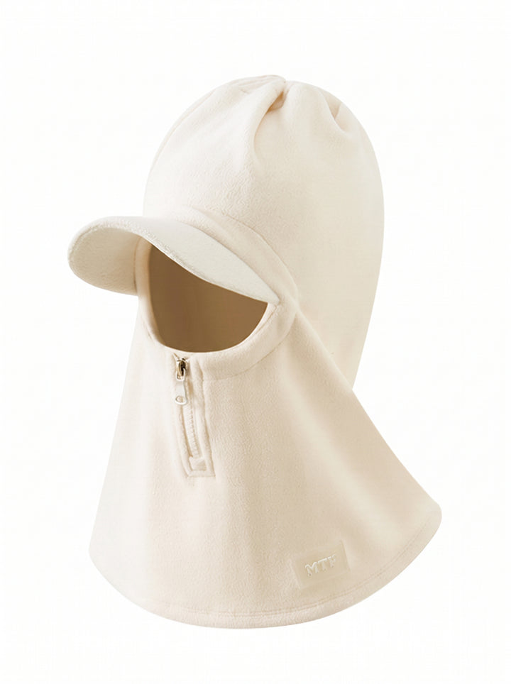 Thermal Fleece Zipper Balaclava Hat
