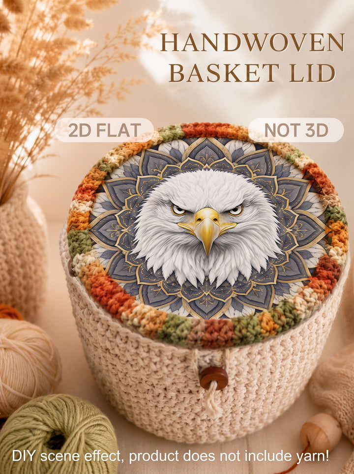 Eagle Mandala Graphic Crochet Basket Bottom