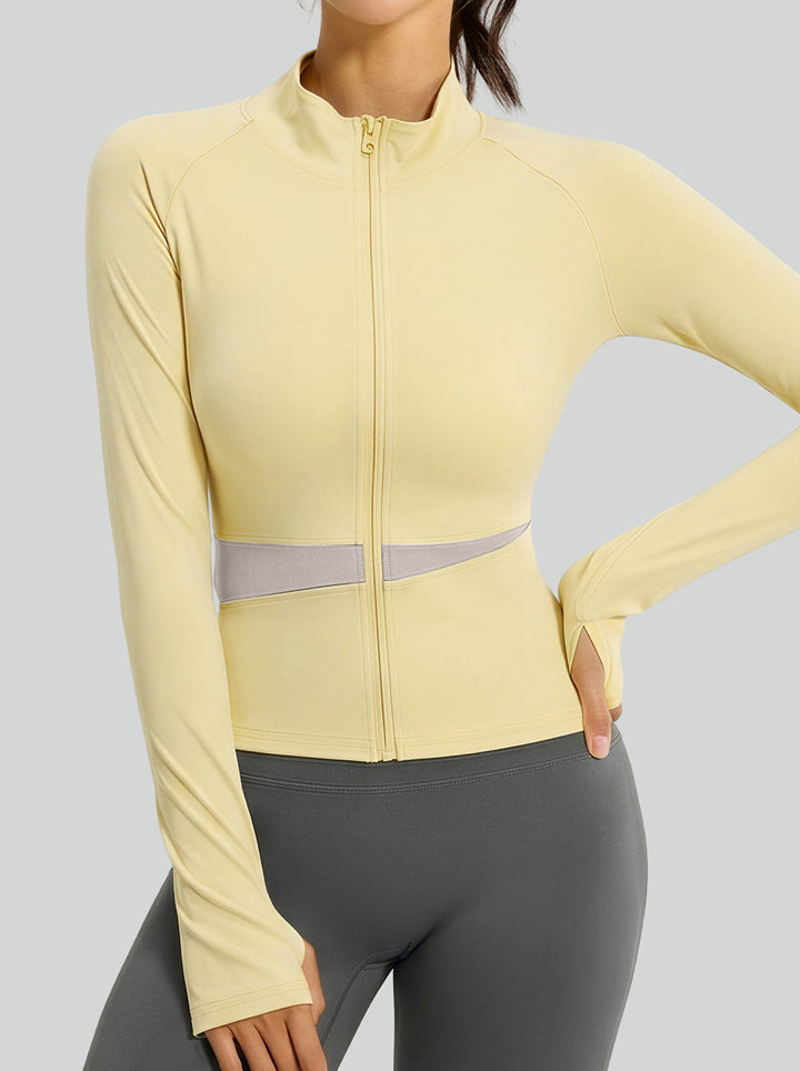 Slim Fit Mesh Cutout Sports Jacket