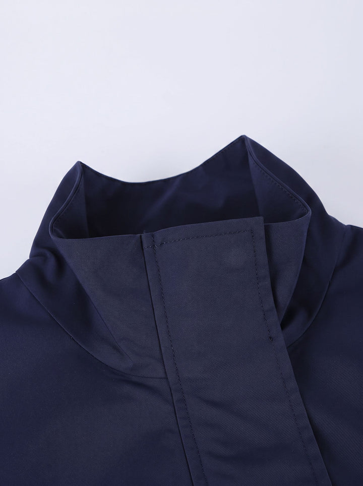 Oversized Mock Neck Zip Up Jacket