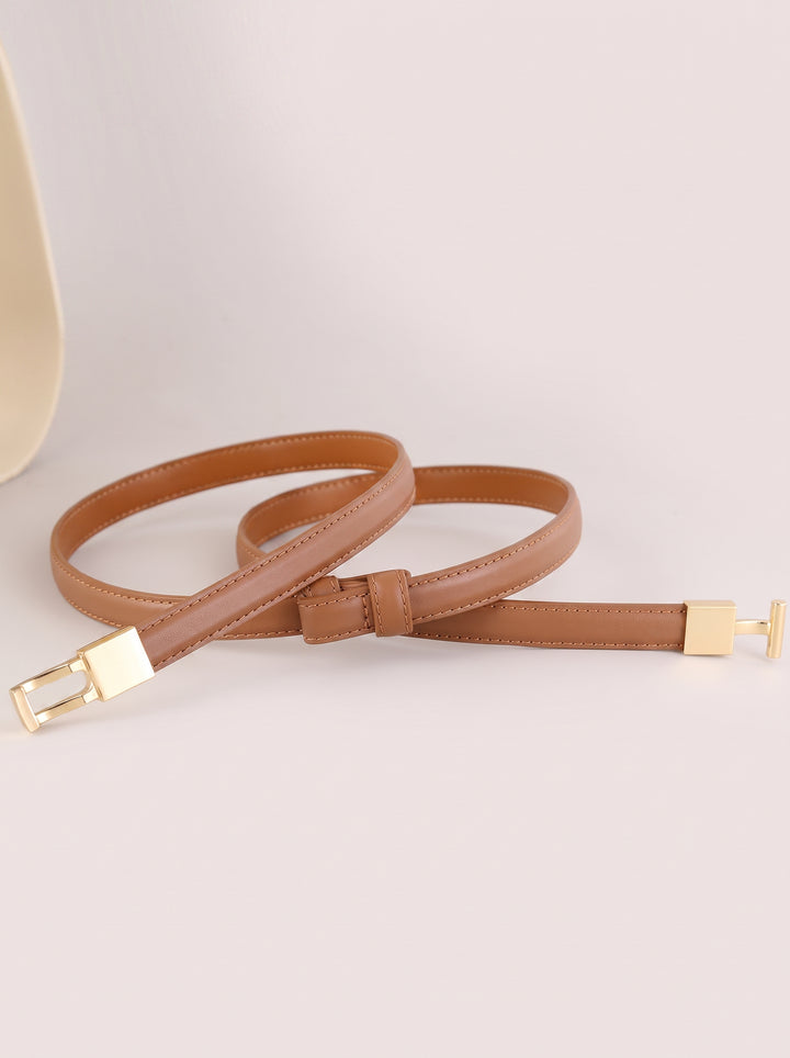 Minimalist Slim Leather Waist Belt