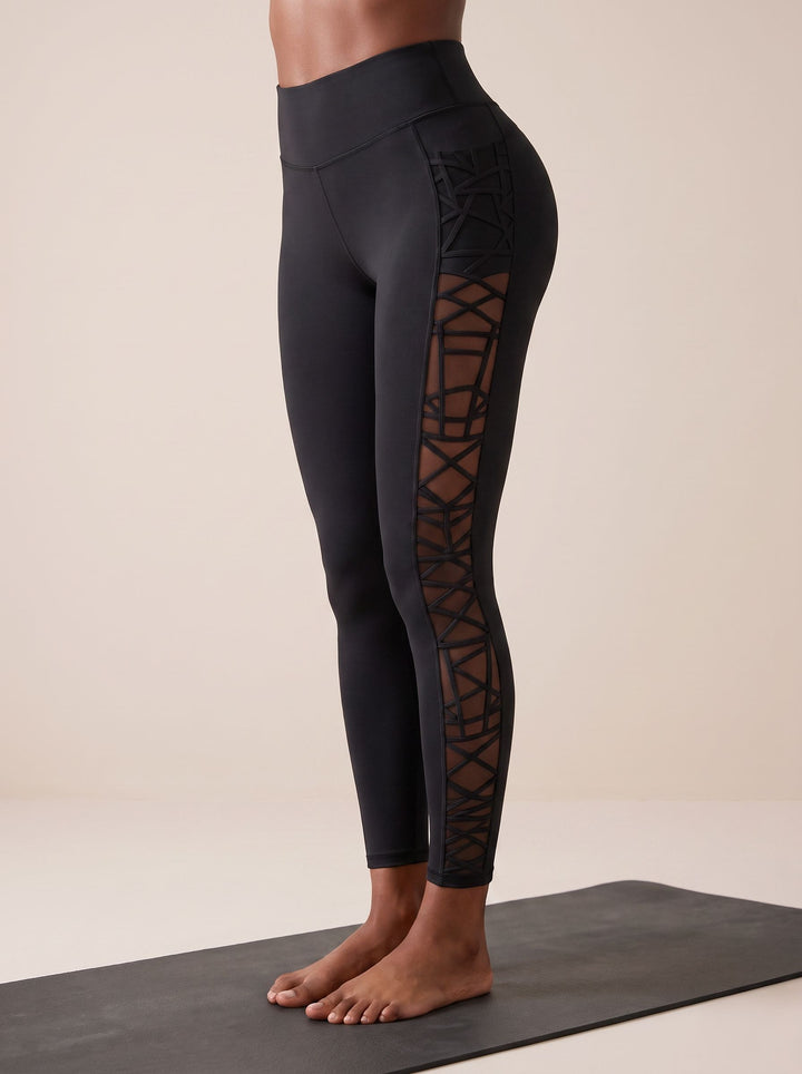 High Waisted Mesh Pocket Yoga Leggings