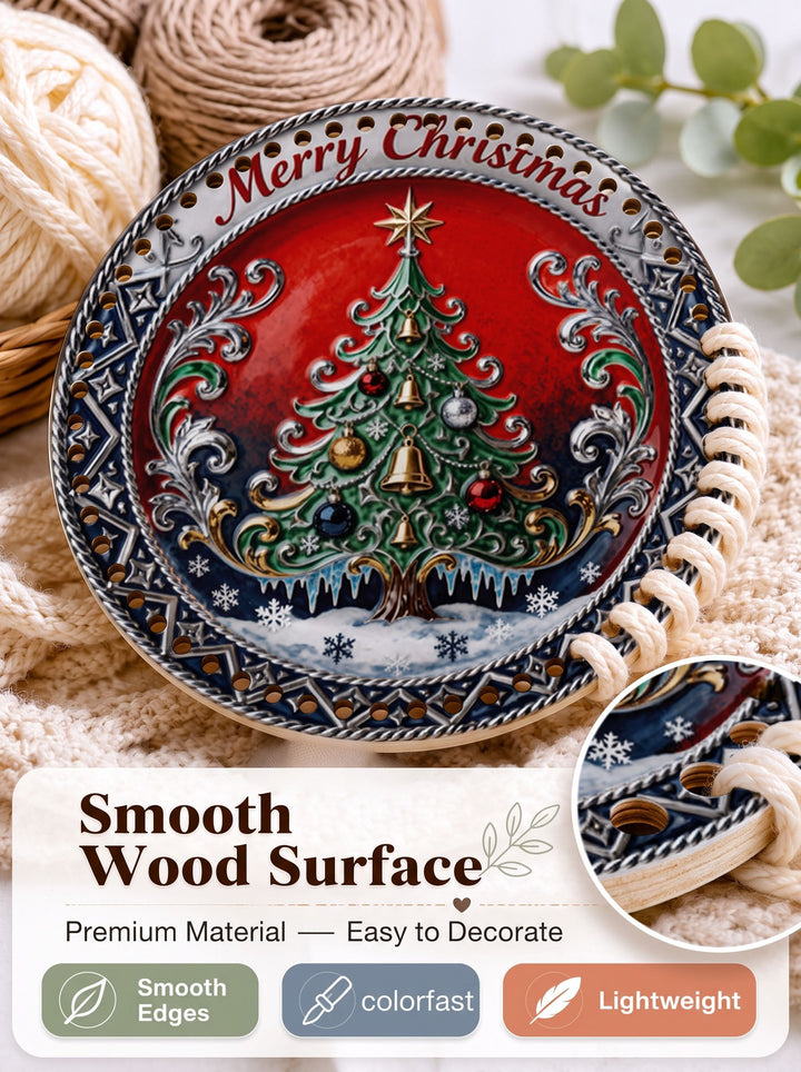 Merry Christmas Crochet Basket Bottom