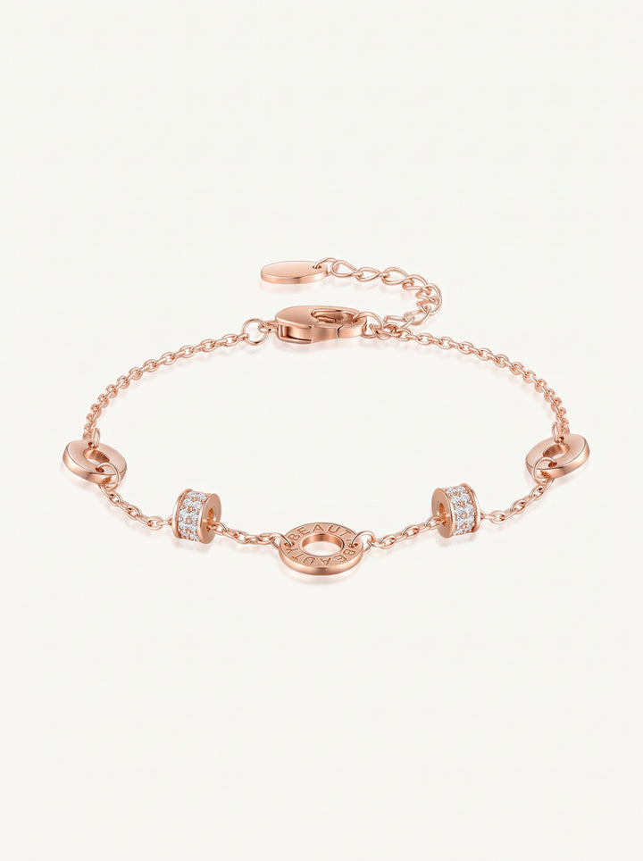 Dainty Crystal Rose Gold Bracelet