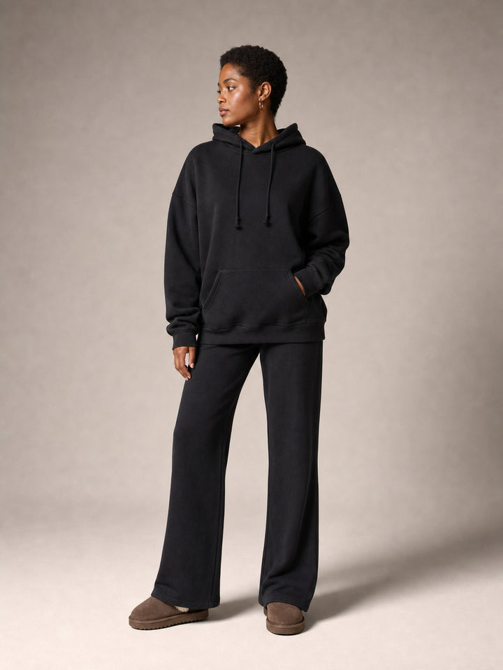 Oversized Sequin Wing Graphic Hoodie
