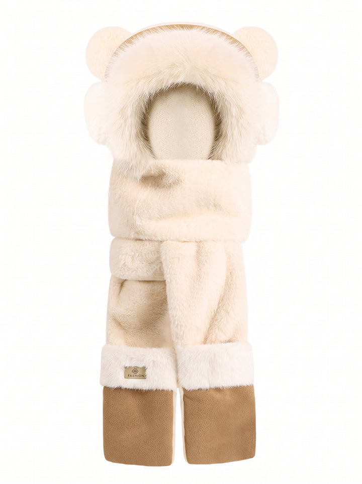Cozy Plush Bear Ear Winter Hat