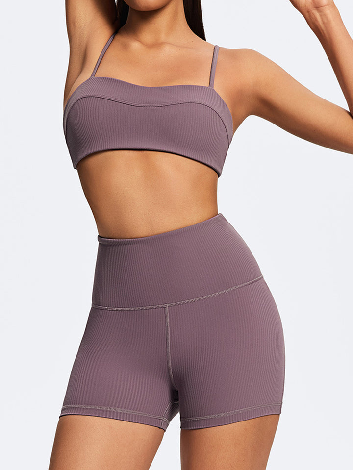 Seamless Ribbed High Waist Yoga Set