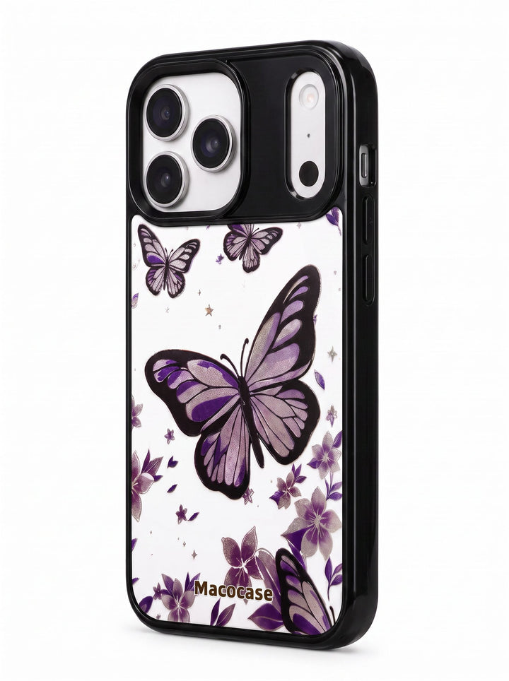 Purple Butterfly and Flower Pattern Phone Case