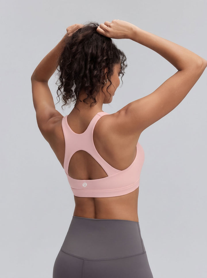 Breathable Cutout Back Sports Bra