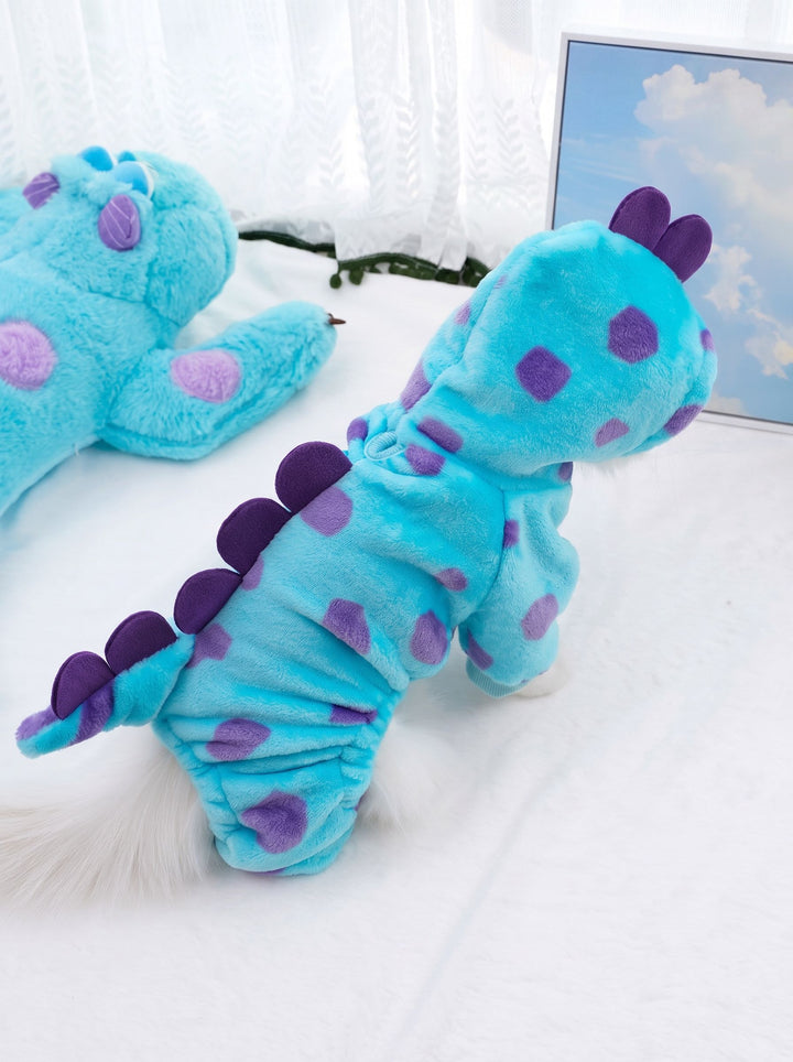 Cozy Fleece Monster Cat Hoodie