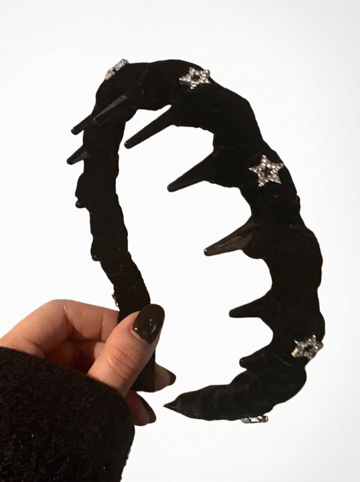 Sparkly Velvet Star Teeth Headband