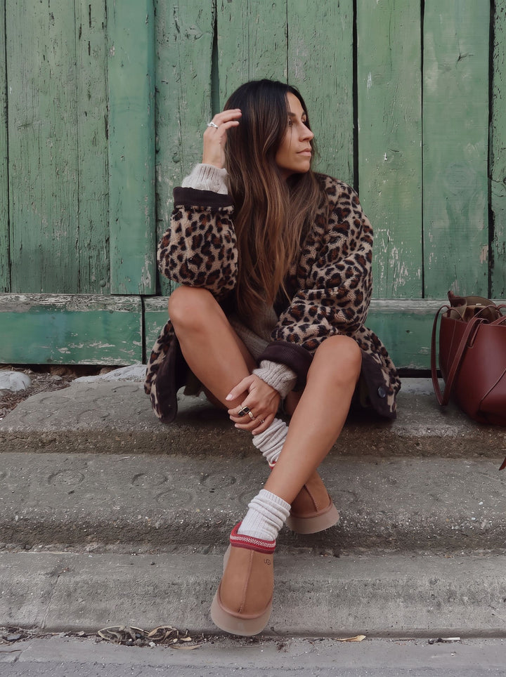Cozy Leopard Print Fleece Jacket
