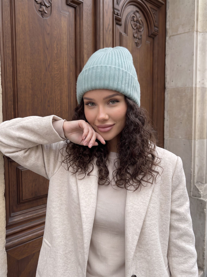 Cozy Ribbed Knit Mustard Beanie