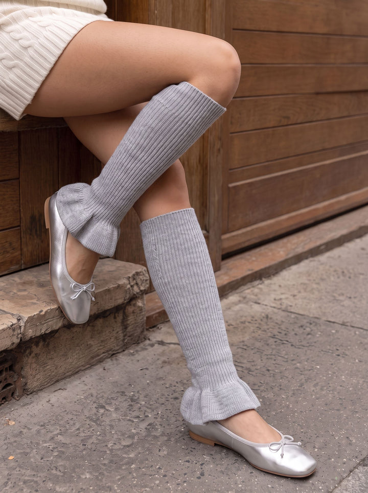 Cozy Ruffled Knit Leg Warmers