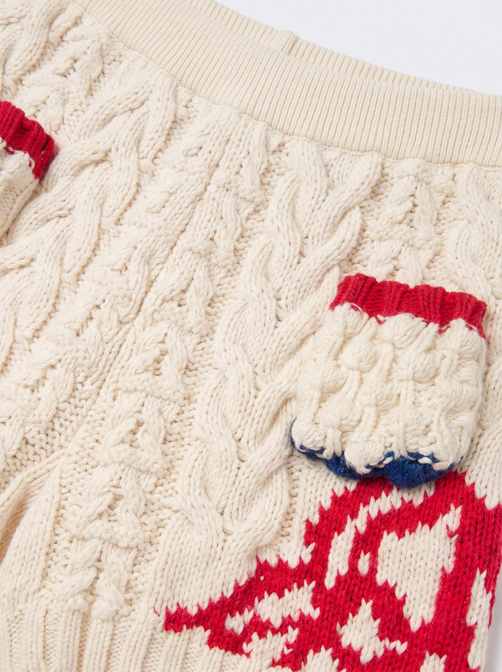 Cozy Cable Knit Athletic Shorts