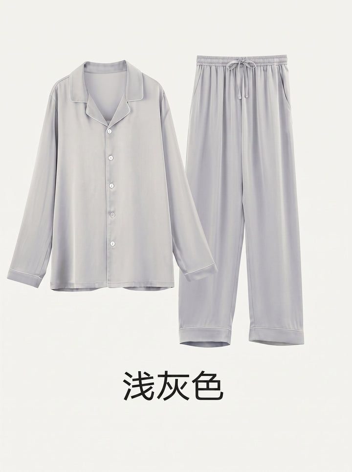 Soft Satin Button Down Pajama Set