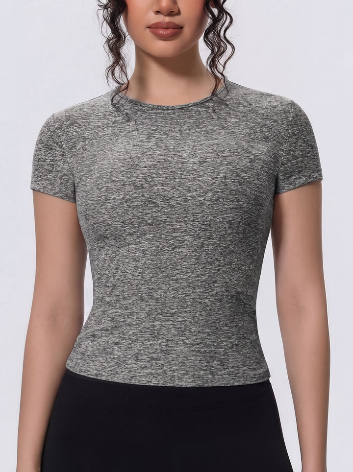 Seamless Stretchy Slim Fit Athletic Tee