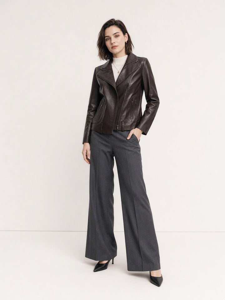 Slim Fit Faux Leather Jacket