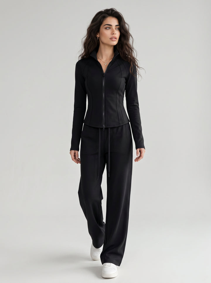 Soft Slimming Full Zip Pant Set