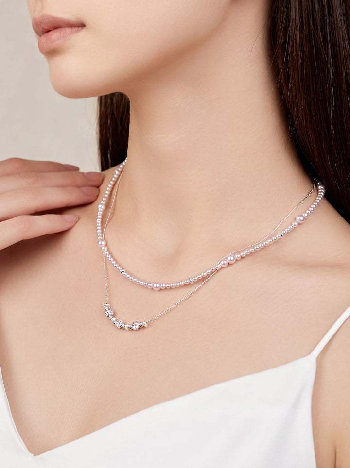 Elegant Layered Faux Pearl Necklace