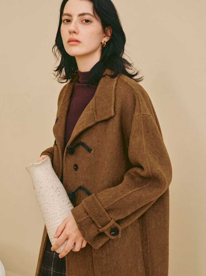 Cozy Wool Blend Toggle Coat