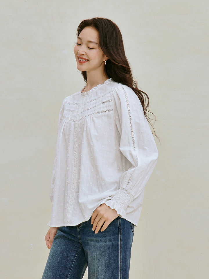 Embroidered Cotton Button Down Shirt