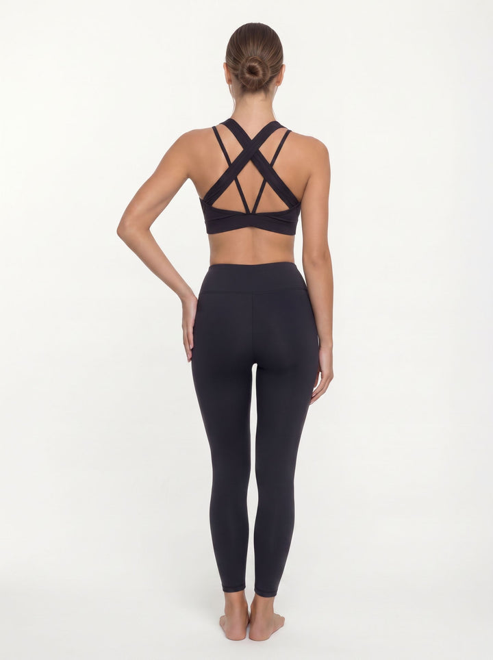 Crisscross Mesh Workout Yoga 2 Piece Set