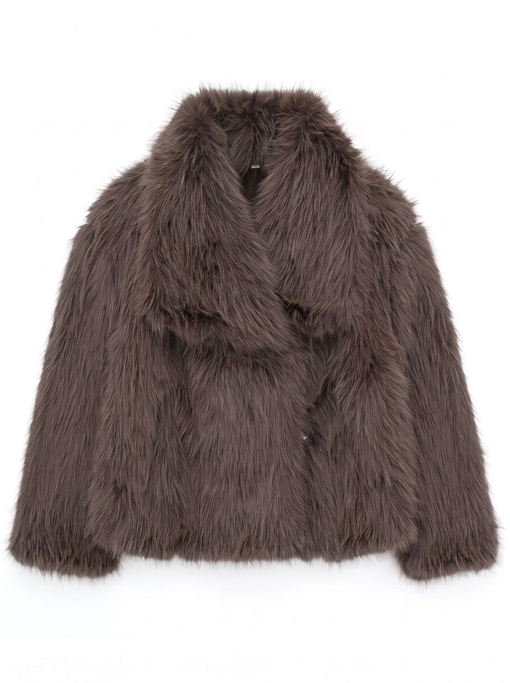 Plush Soft Cropped Faux Fur Coat