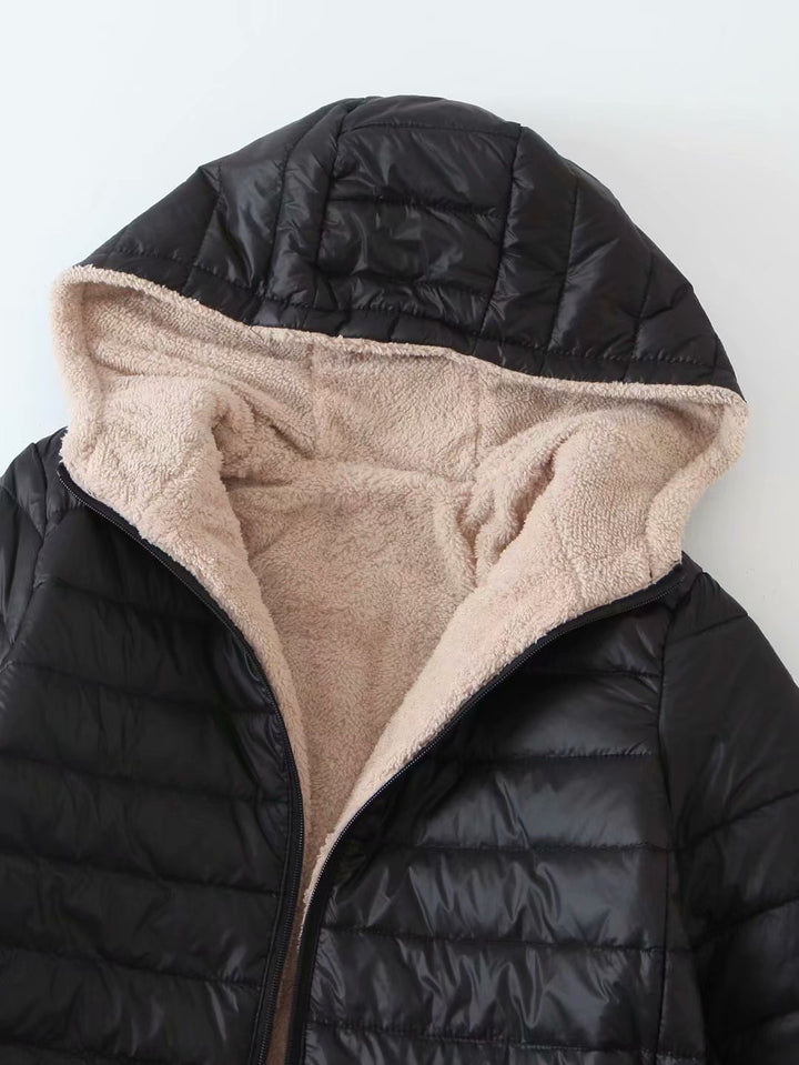 Fleece Lined Quilted Puffer Jacket