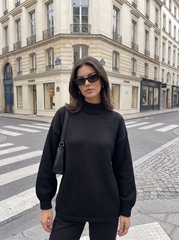 Cozy Oversized Mock Neck Sweater