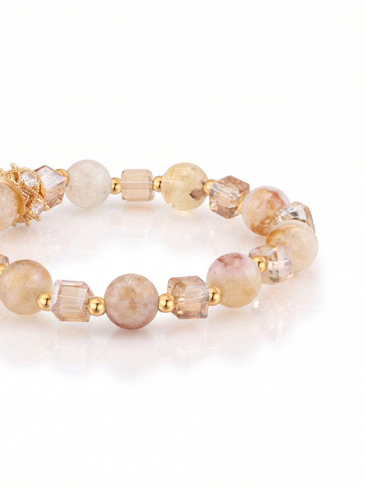 Elegant Crystal Beaded Charm Bracelet