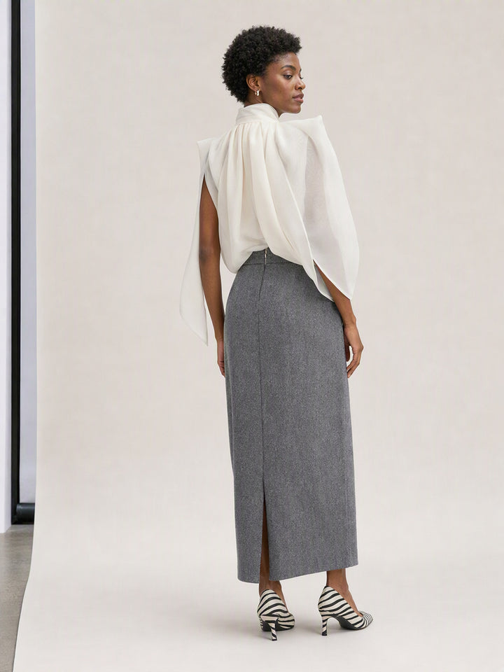 Elegant Bow Tie Chiffon Blouse