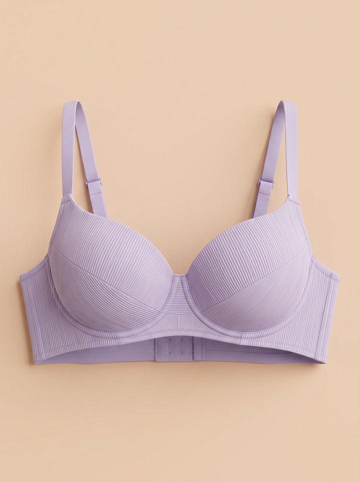 Seamless Ribbed Strapless Push Up Bra