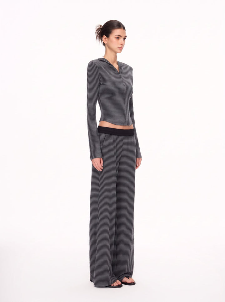 Comfy Striped High Waist Lounge Pants