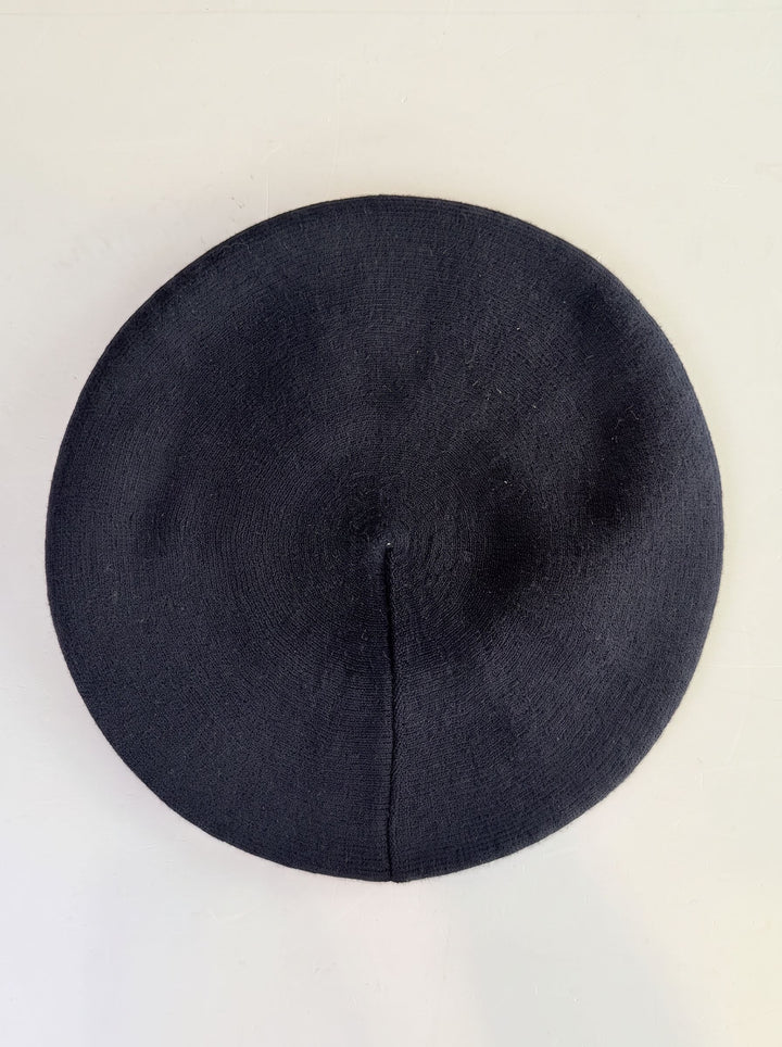 Minimalist Khaki Knit Beret Hat