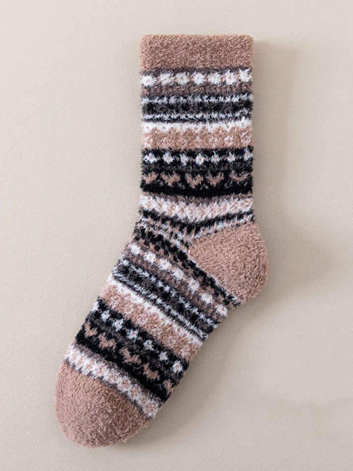 Cozy Soft Fuzzy Crew Socks