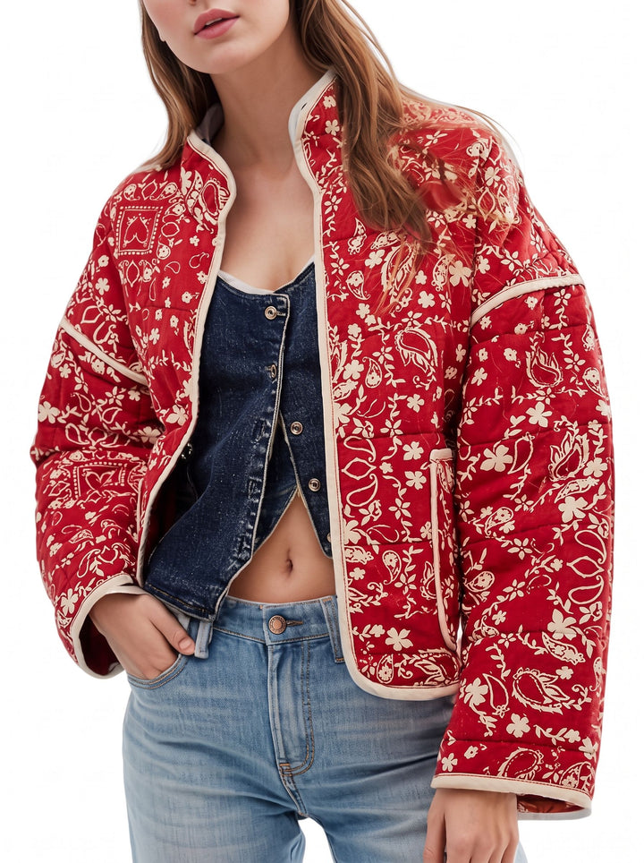 Floral Quilted Lightweight Padded Jacket