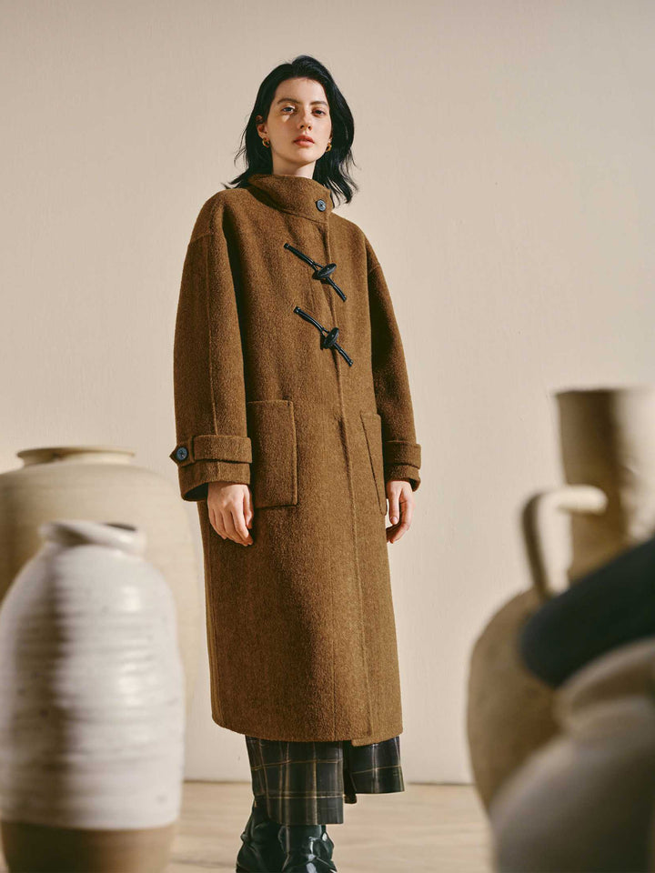 Cozy Wool Blend Toggle Coat